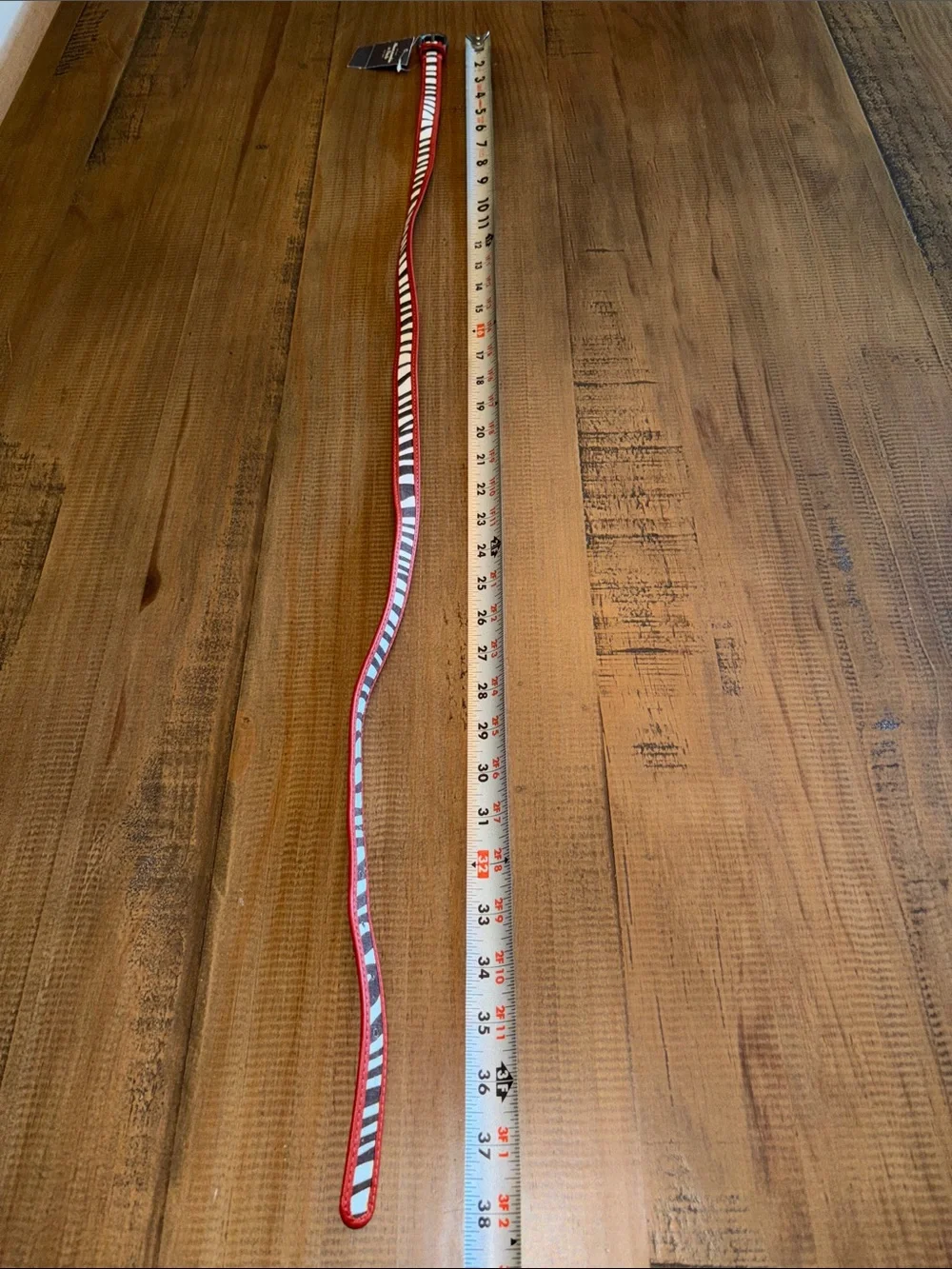 Abercrombie & Fitch Red Zebra-Print Women's Leather Belt XS Small nwt!